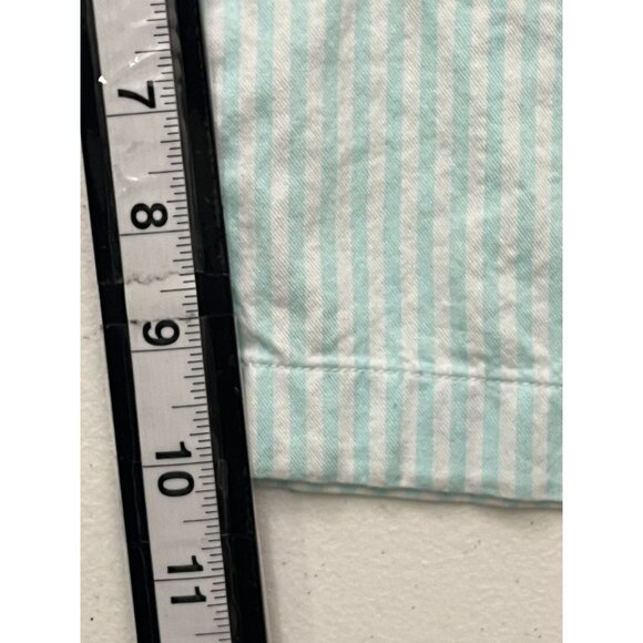 Carter’s Girls Blue White Striped Ruffle Strap Sleeveless Jumpsuit Size 5 - Picture 6 of 7